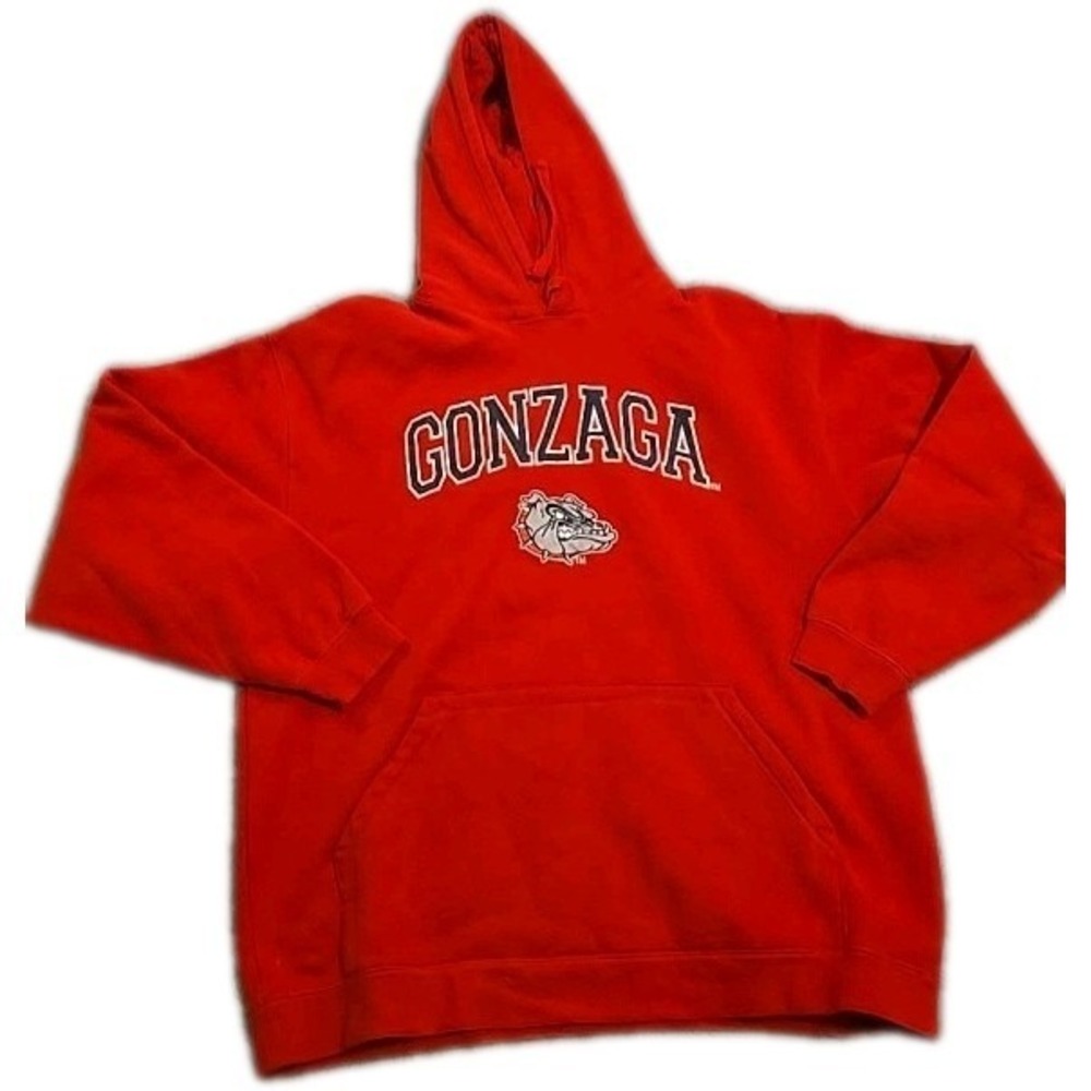 Gonzaga Bulldogs Hoodie Mens XL Red Campus Drive Sweatshirt Zags NCAA Basketball